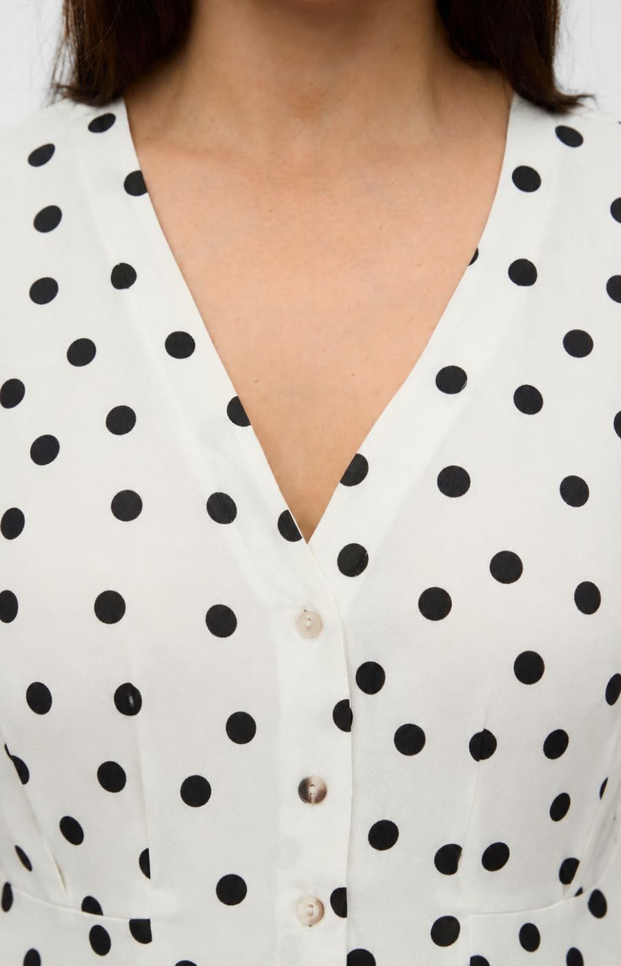 Vero Moda Curve Elisa Dress in White 