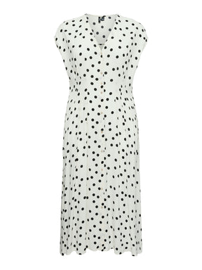 Vero Moda Curve Elisa Dress in White 