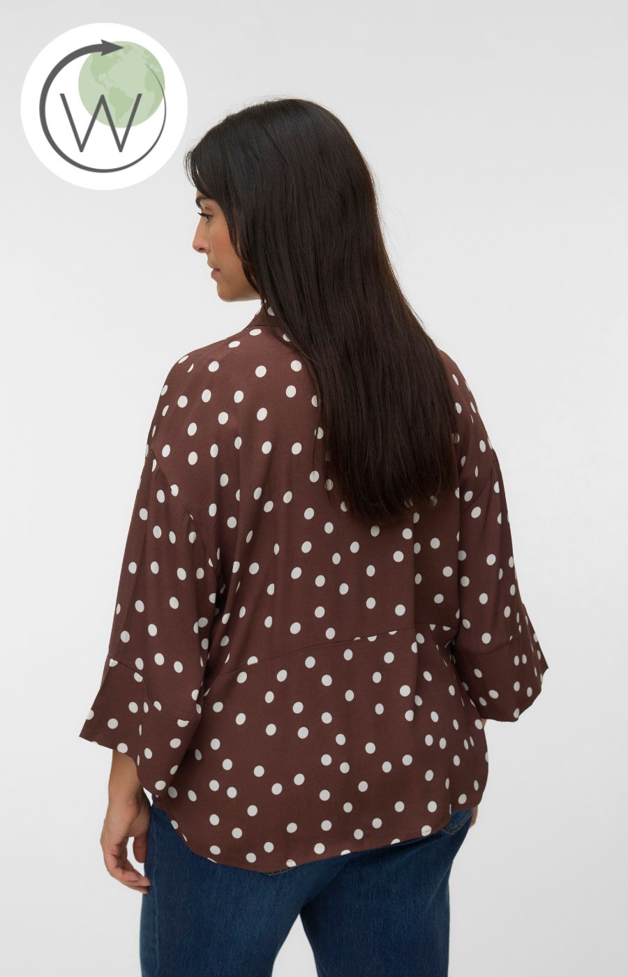 Vero Moda Curve Elisa Shirt in Brown 