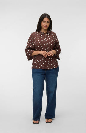 Vero Moda Curve Elisa Shirt in Brown 