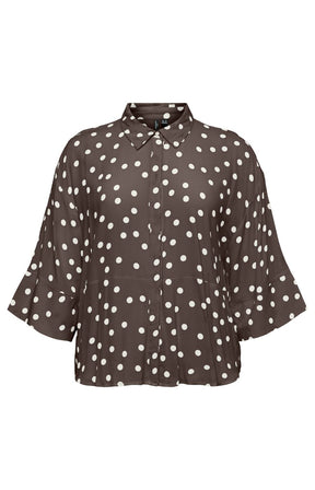Vero Moda Curve Elisa Shirt in Brown 