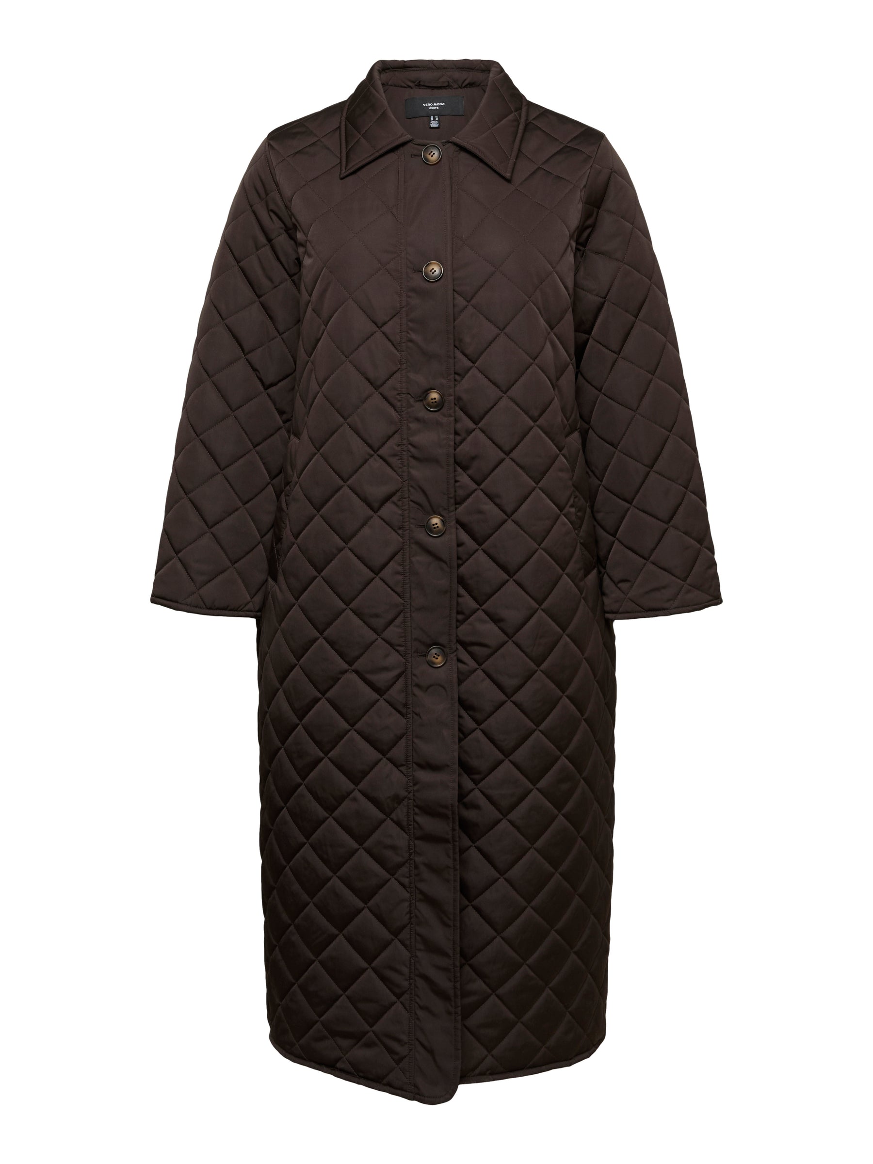 Vero Moda Curve Emily Coat in Brown 