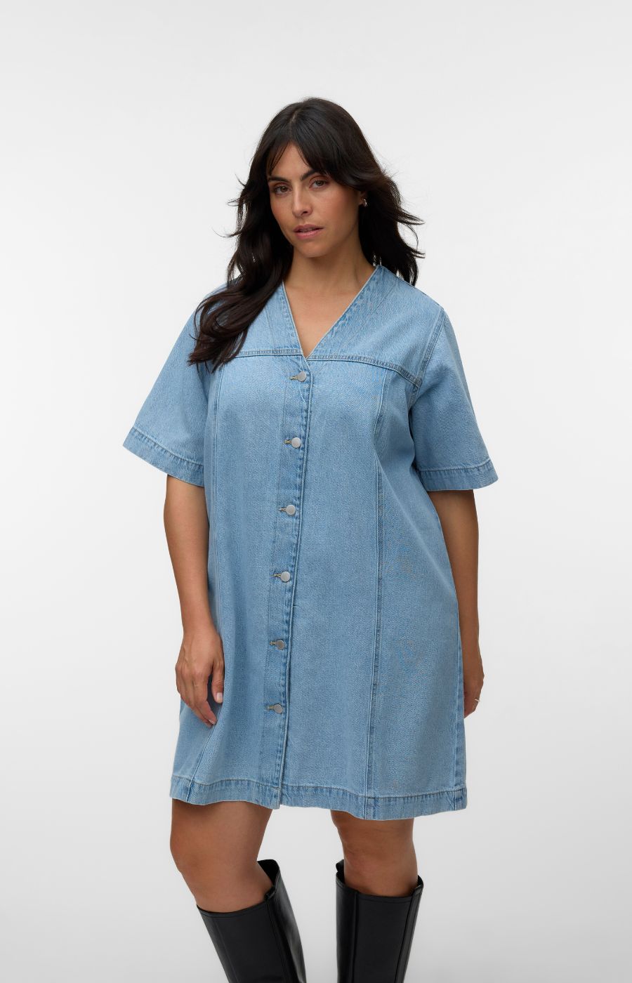 Vero Moda Curve Fonda Denim Dress 