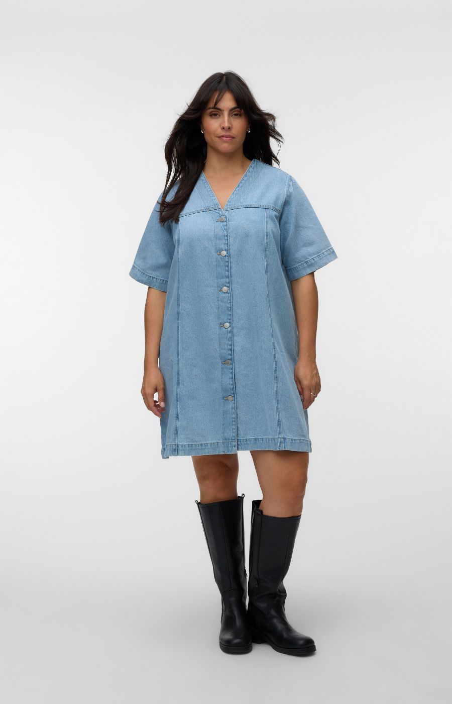 Vero Moda Curve Fonda Denim Dress
