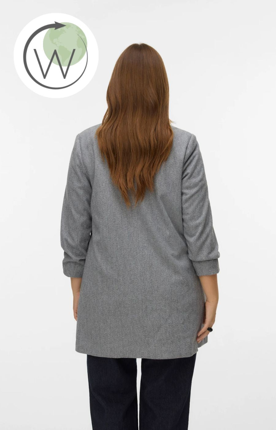 Vero Moda Curve Fryd Blazer in Grey