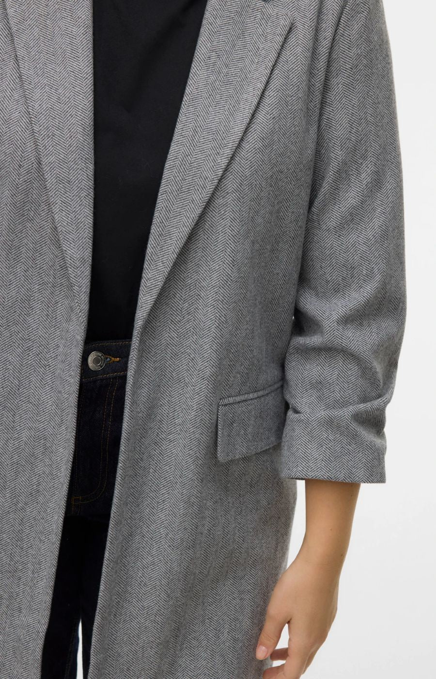 Vero Moda Curve Fryd Blazer in Grey