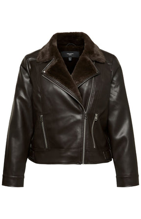 Vero Moda Curve Hailey Jacket in Chocolate 