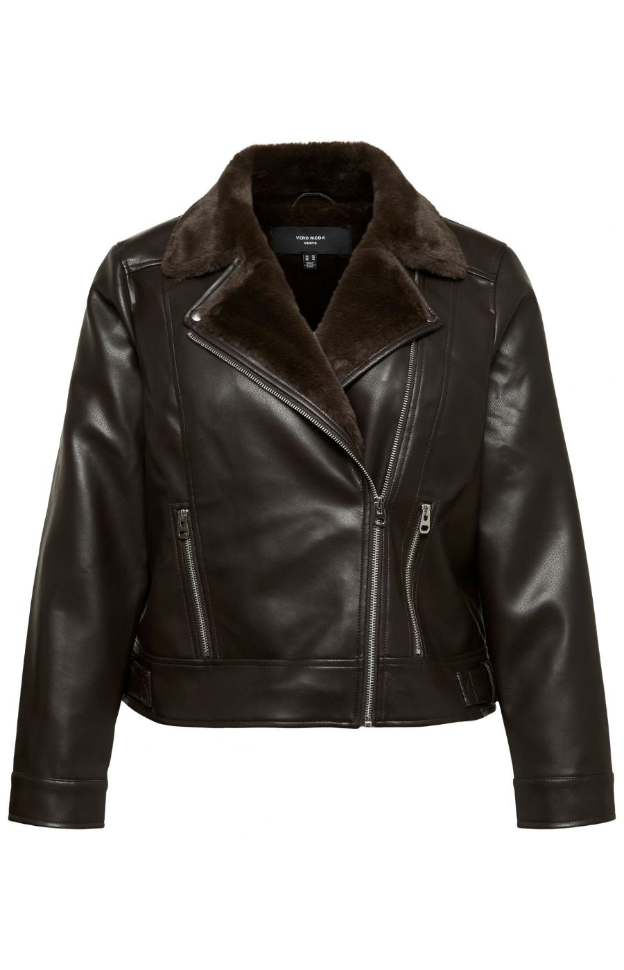 Vero Moda Curve Hailey Jacket in Chocolate 