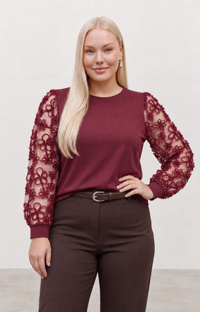 Vero Moda Curve Hali Top in Wine