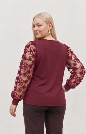 Vero Moda Curve Hali Top in Wine 