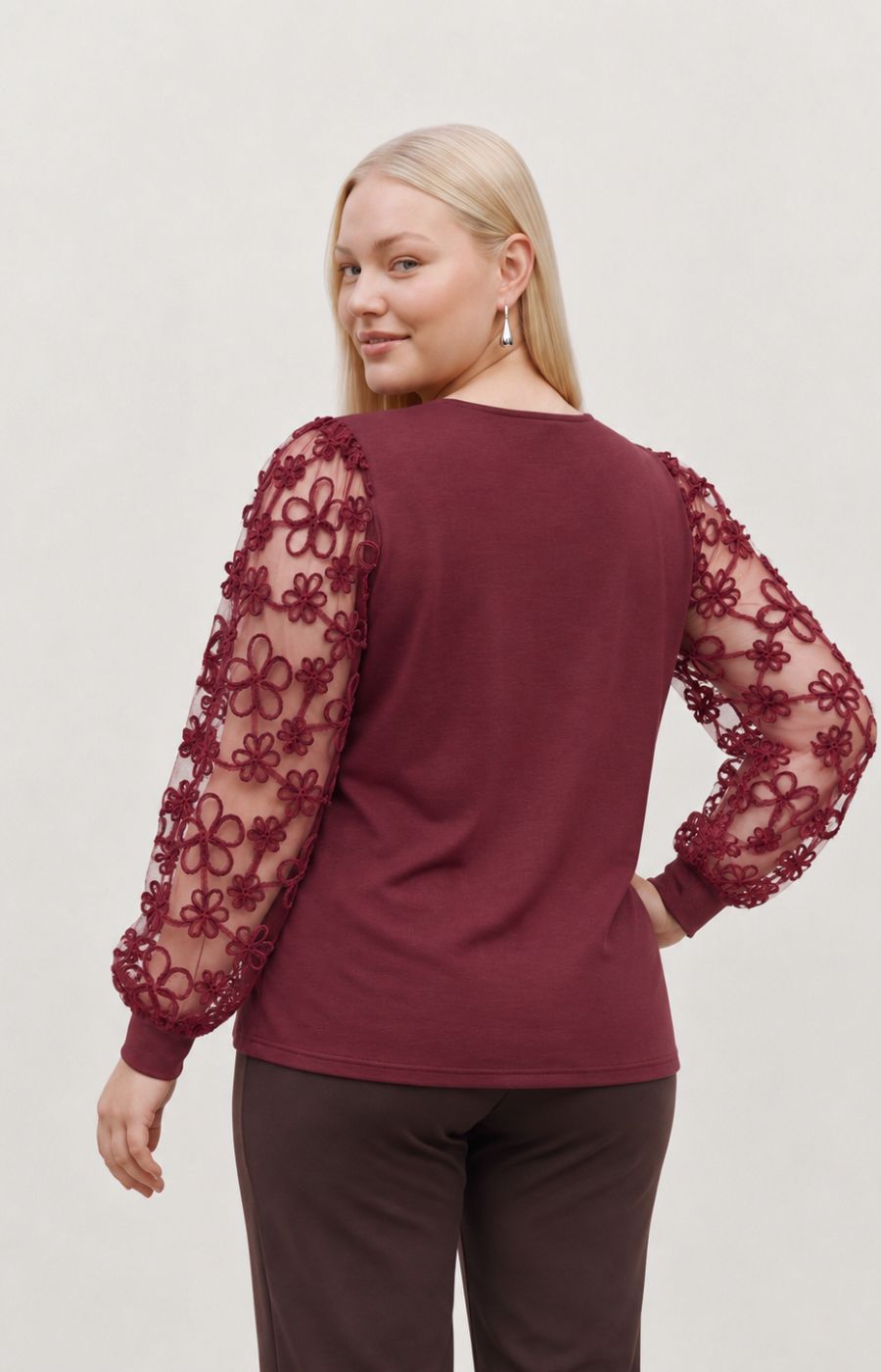 Vero Moda Curve Hali Top in Wine 