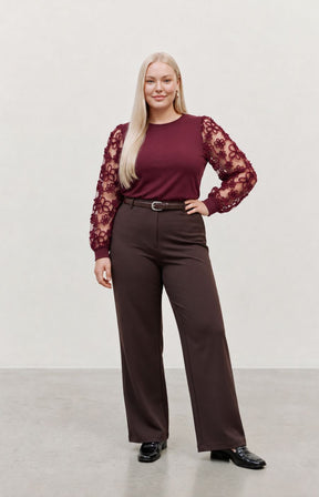 Vero Moda Curve Hali Top in Wine 