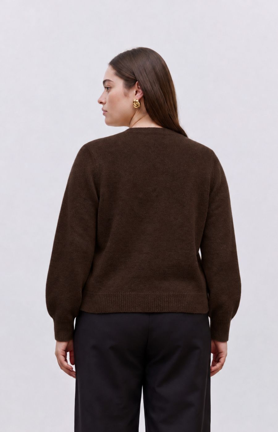 Vero Moda Curve Hazel Cardigan in Chocolate 
