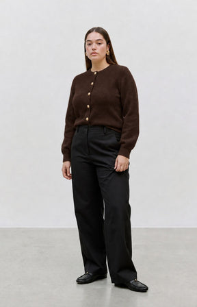 Vero Moda Curve Hazel Cardigan in Chocolate 