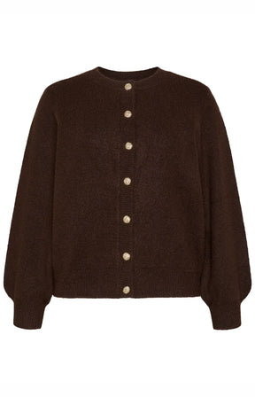 Vero Moda Curve Hazel Cardigan in Chocolate 