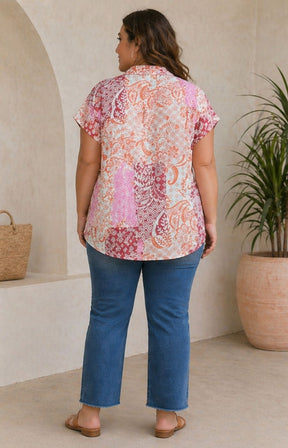 Vero Moda Curve Hilda Top in Print 