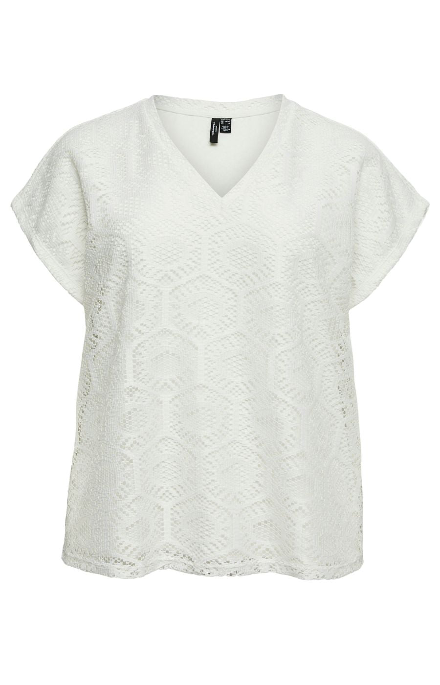 White crochet top on a white background