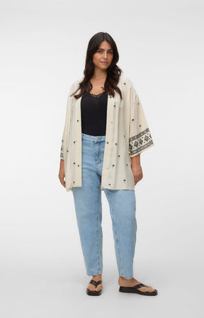Vero Moda Curve Kai Kimono in Beige  