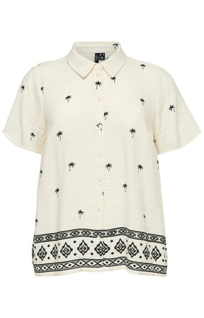 Vero Moda Curve Kai Shirt in Beige 