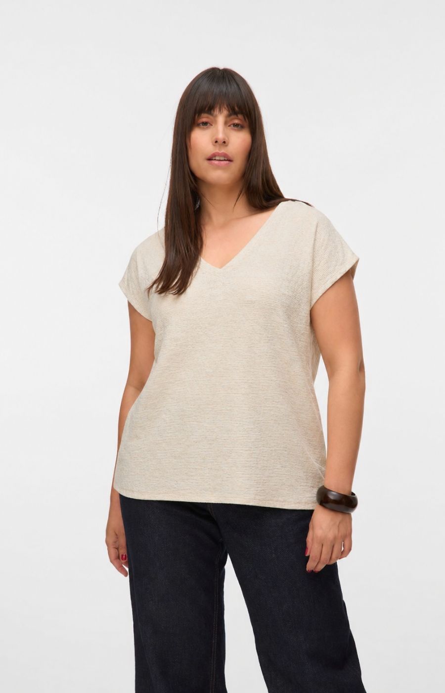 Vero Moda Curve Kimmie Top in Gold 