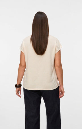 Vero Moda Curve Kimmie Top in Gold 