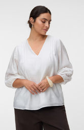 Vero Moda Curve Leslie Blouse in White 