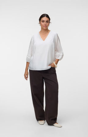 Vero Moda Curve Leslie Blouse in White 