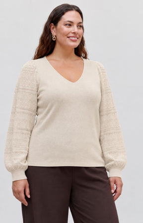 Vero Moda Curve Limone Top in Beige 