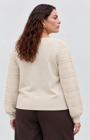 Vero Moda Curve Limone Top in Beige 