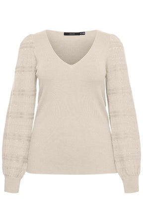 Vero Moda Curve Limone Top in Beige 