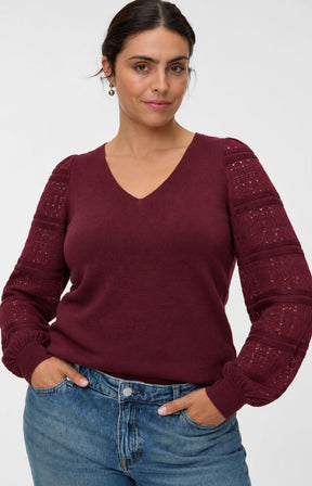 Vero Moda Curve Limone Top in Wine 