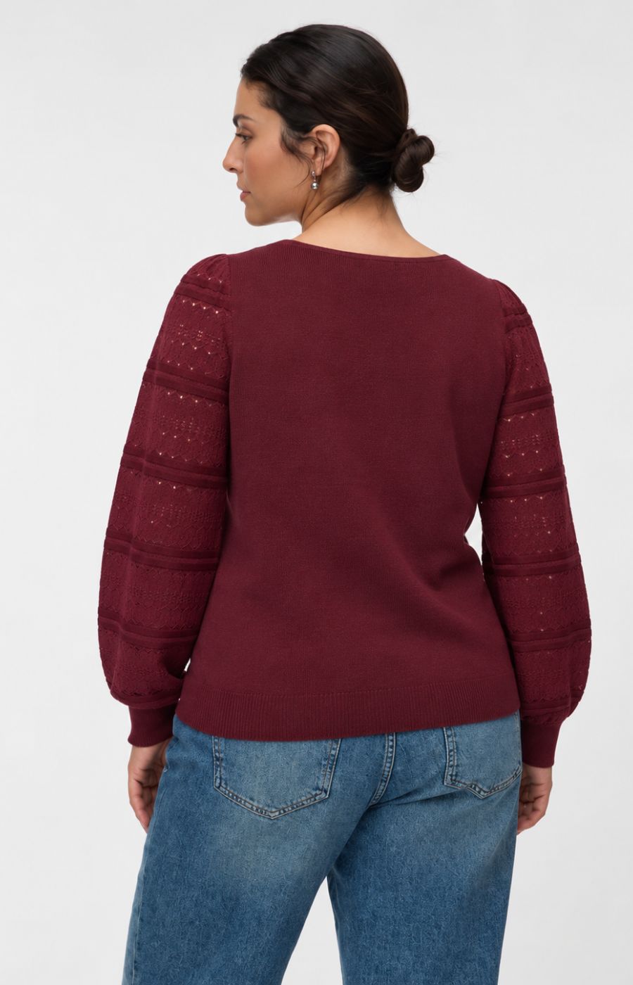 Vero Moda Curve Limone Top in Wine