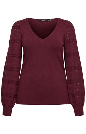 Vero Moda Curve Limone Top in Wine 