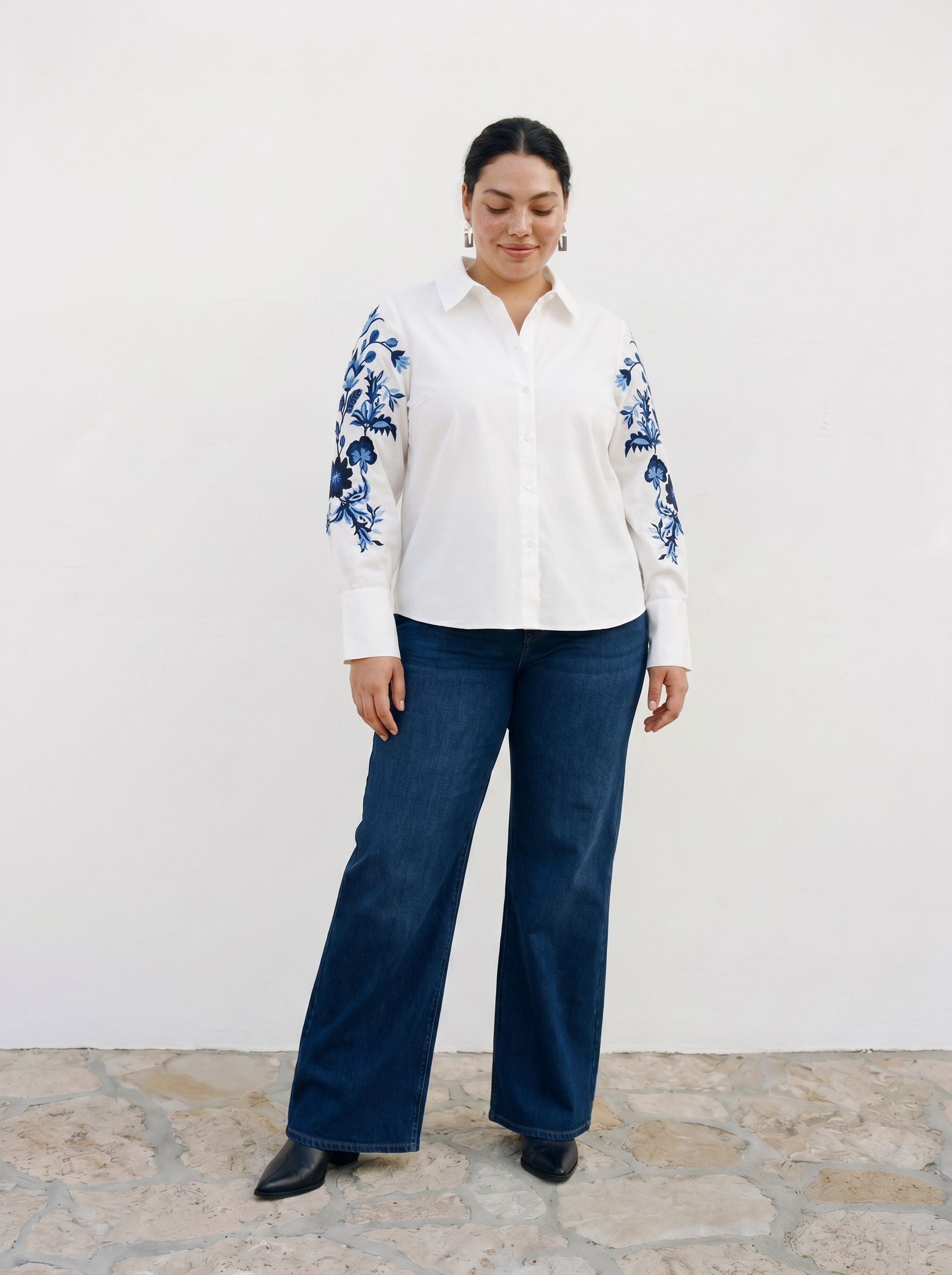 Vero Moda Curve Lovisa Shirt in Blue 