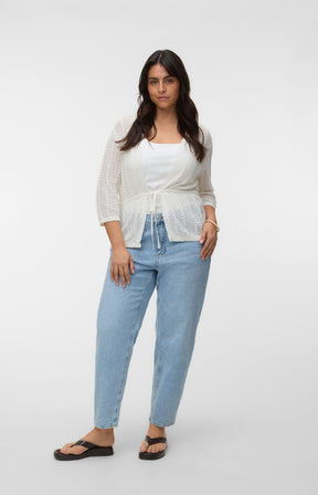Vero Moda Curve Lux Light Cardigan in White  