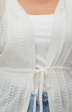 Vero Moda Curve Lux Light Cardigan in White  