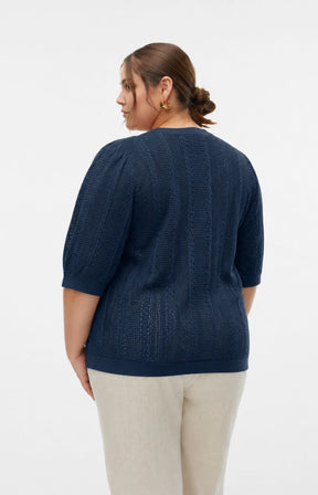 
Vero Moda Curve Lux Light Top in Navy
 