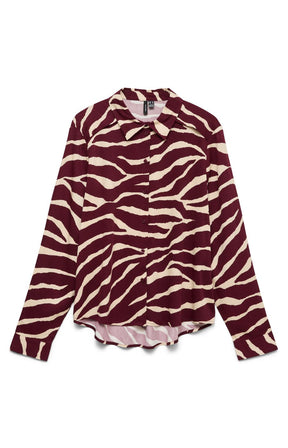 Vero Moda Curve Maddie Shirt in Wine 