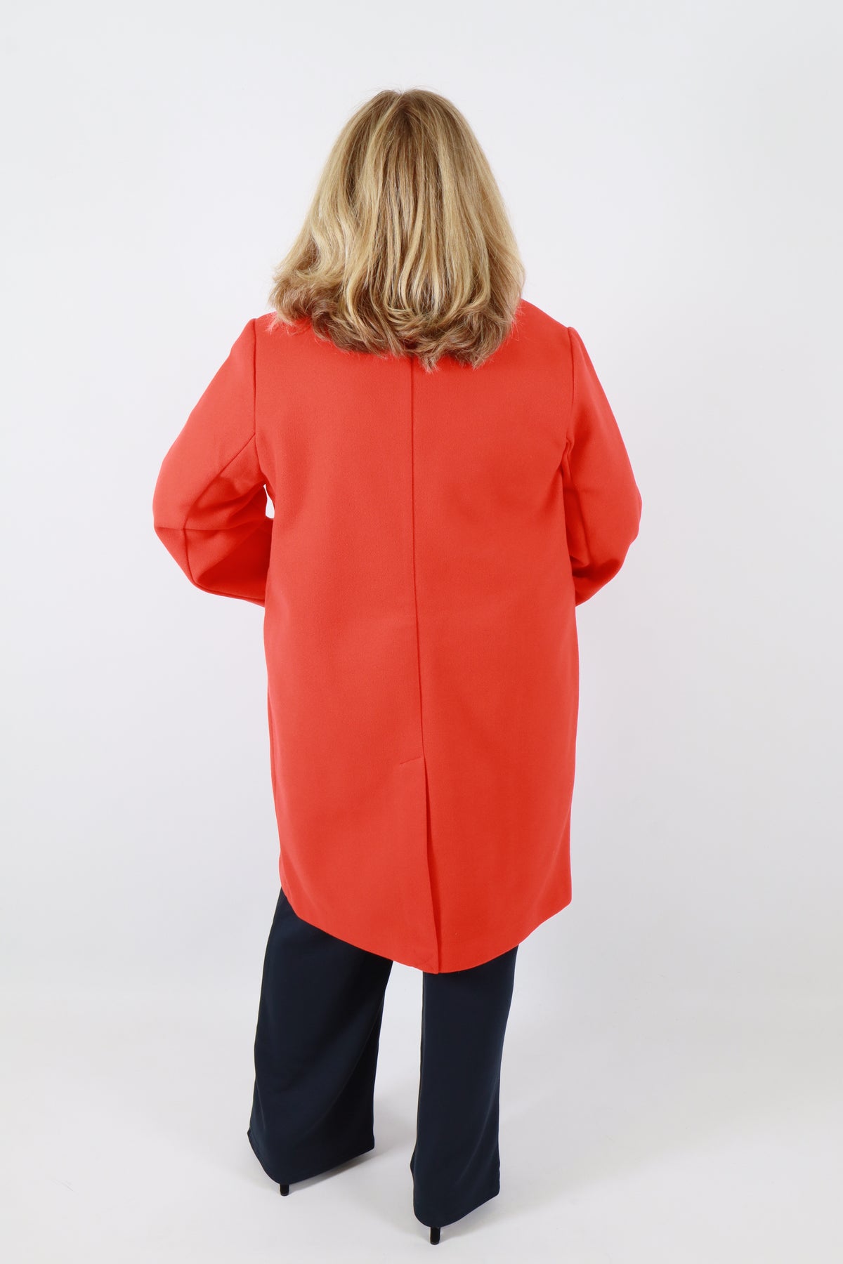 Vero Moda Curve Mari Coat in Fiery Red