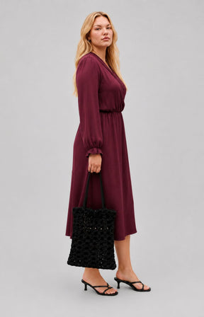  Vero Moda Curve Mary Dress in Wine