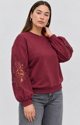 Vero Moda Curve Matilda Sweater in Wine 
