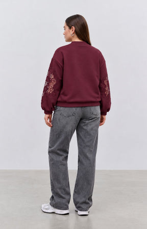 Vero Moda Curve Matilda Sweater in Wine 