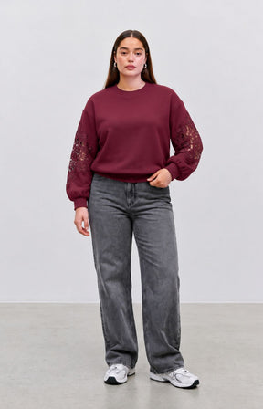 Vero Moda Curve Matilda Sweater in Wine 