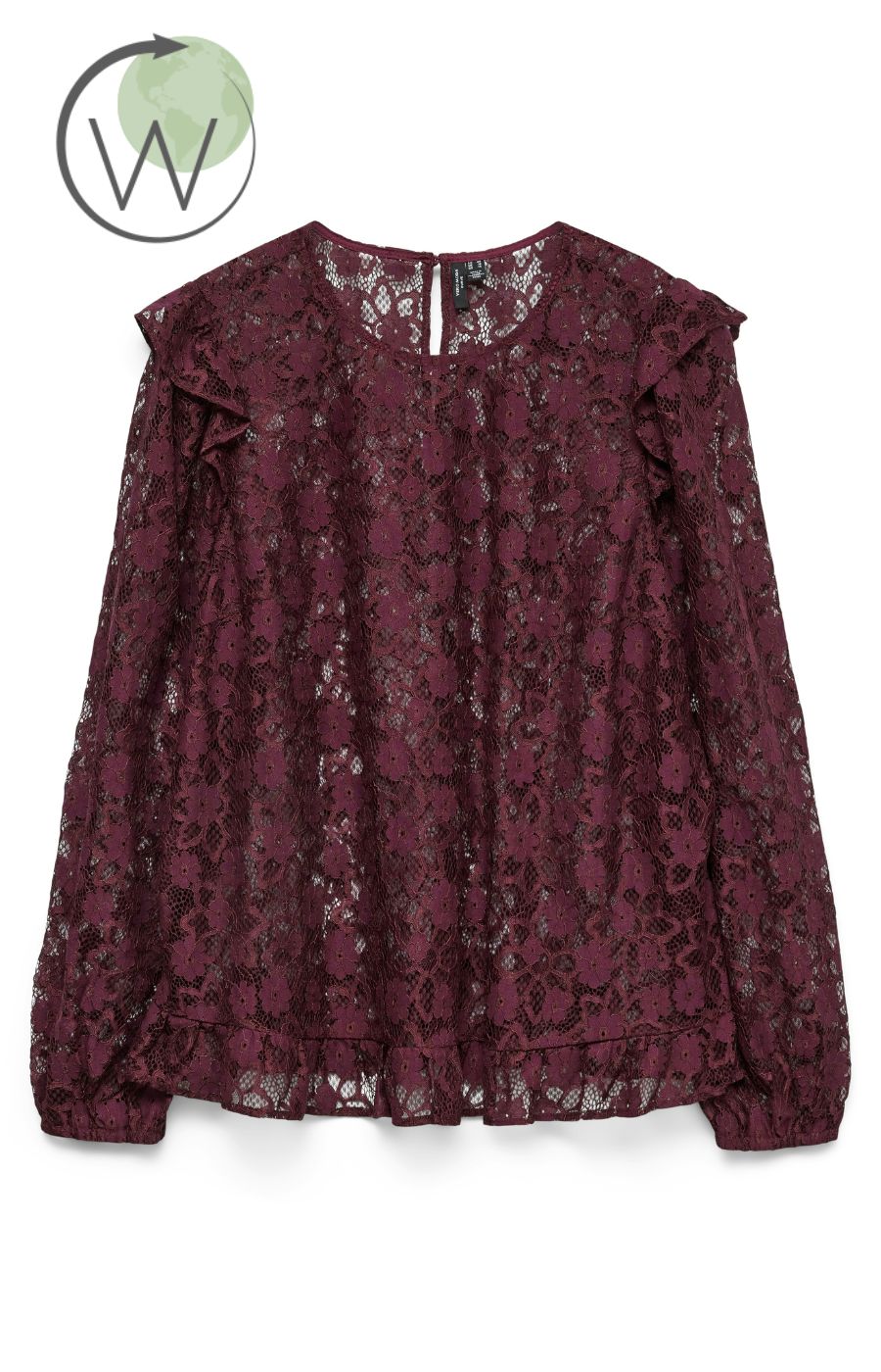 Vero Moda Curve Meta Top in Wine