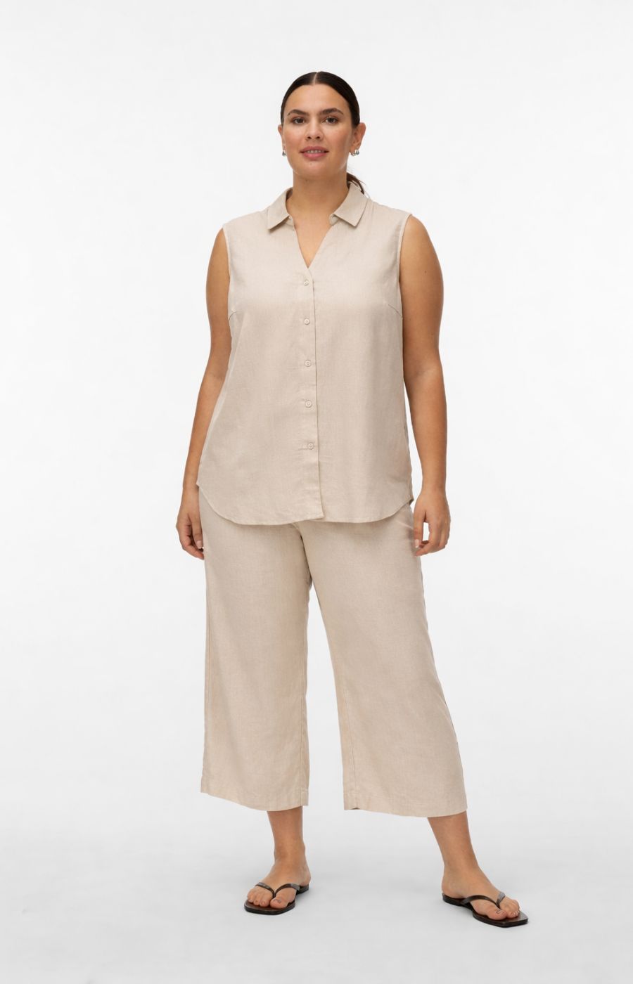 Vero Moda Curve Milo Culottes in Beige 