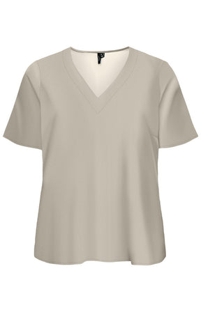 Vero Moda Curve Milo Top in Beige 