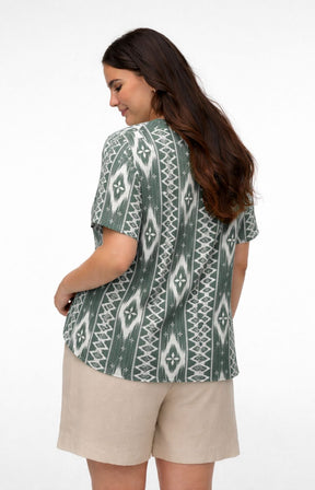 Vero Moda Curve Milo Top in Green 