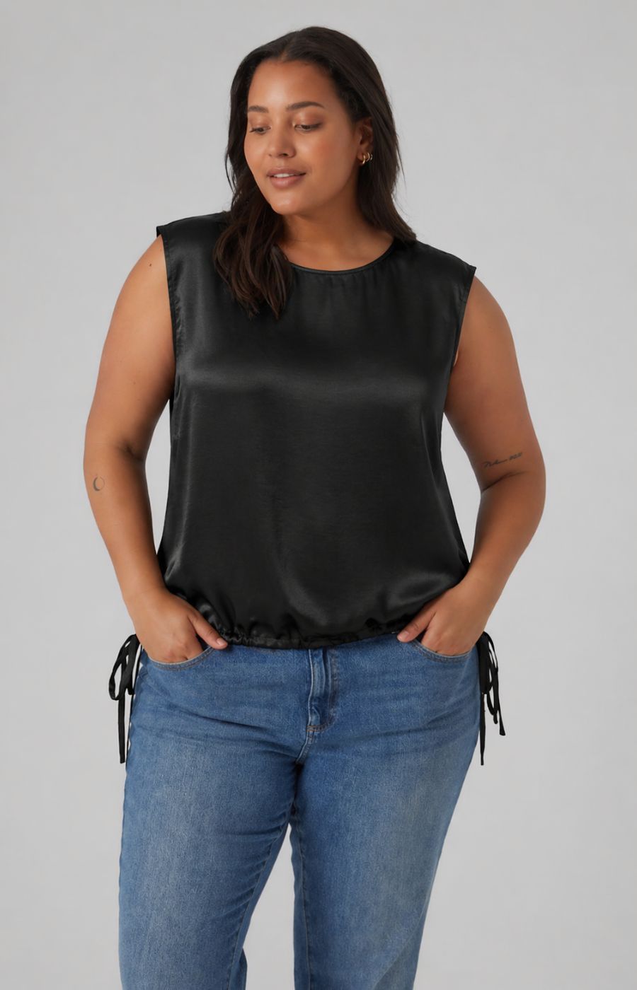Vero Moda Curve Mira Top in Black
