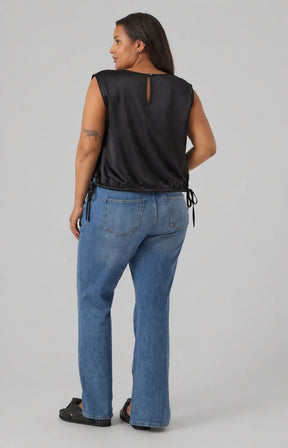 Vero Moda Curve Mira Top in Black 