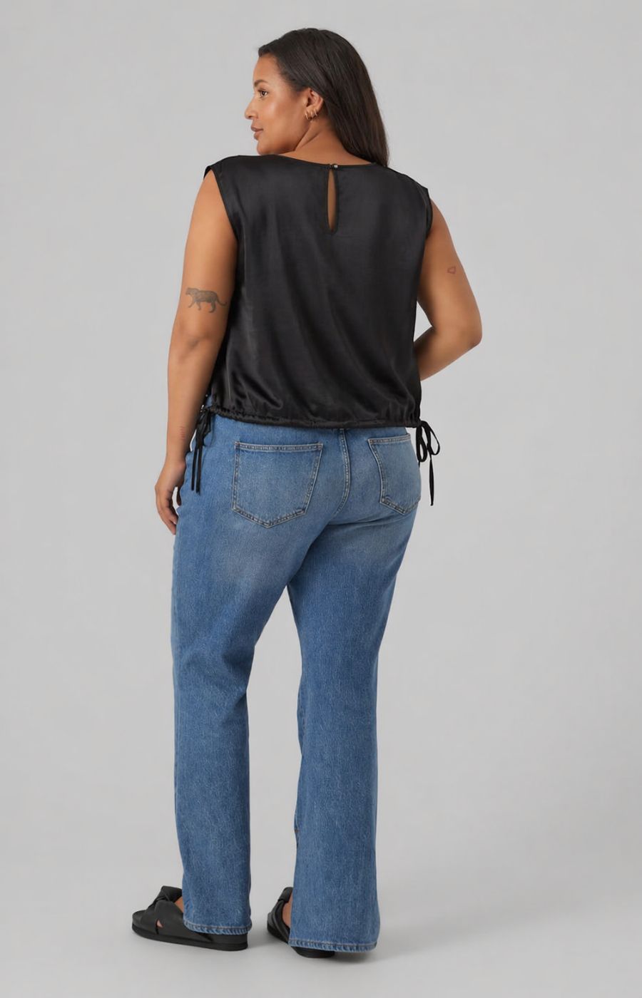 Vero Moda Curve Mira Top in Black 
